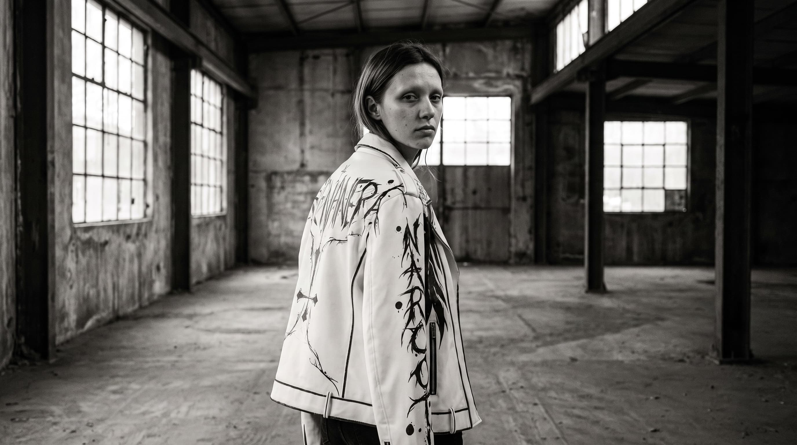 Catenanera piece worn in an industrial space